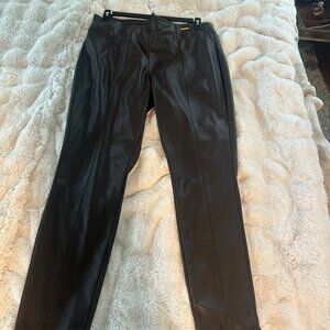 Leather brown pant